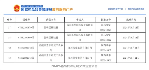 2個(gè)項(xiàng)目獲批，鹽酸非索非那定干混懸劑全國(guó)首家！